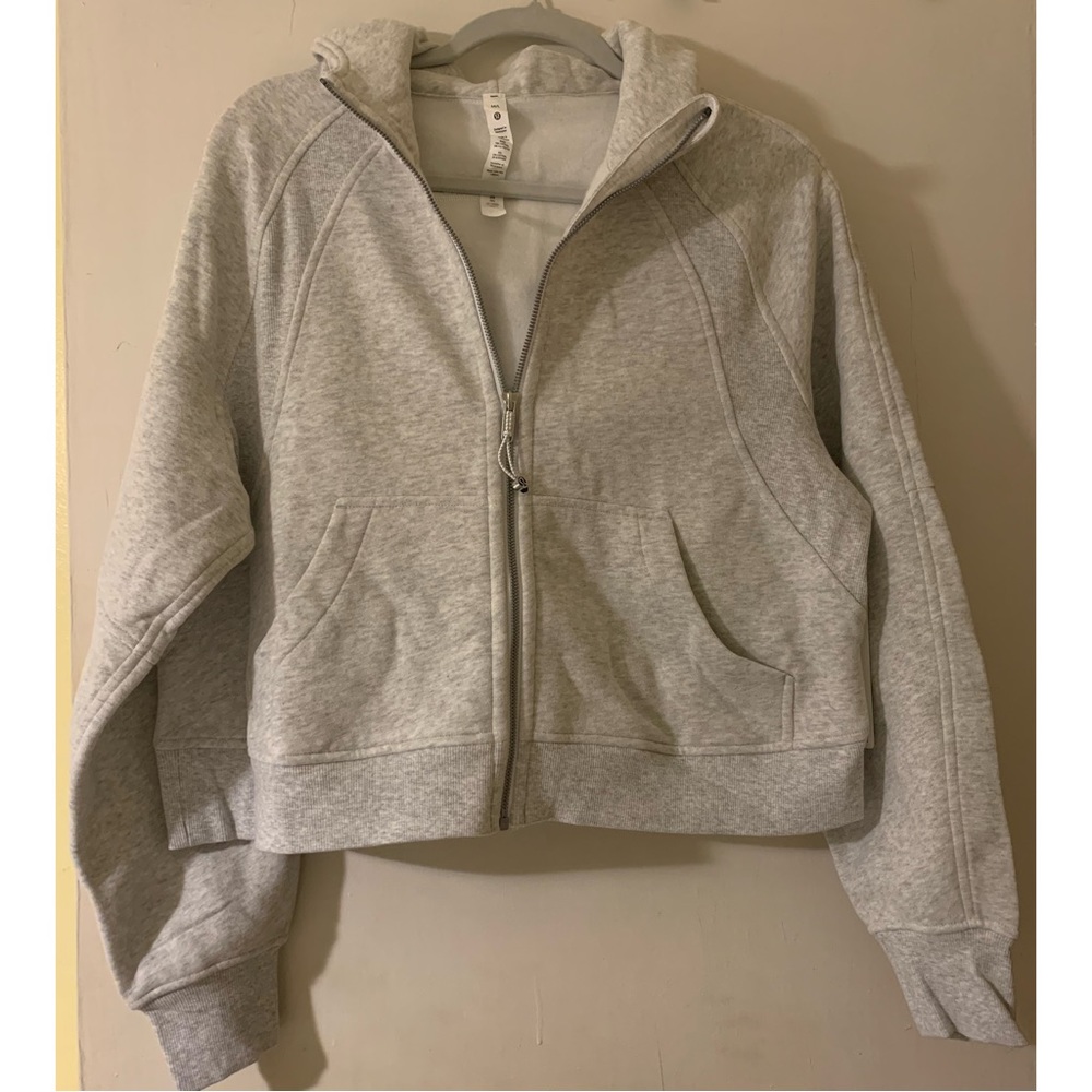 Lululemon Scuba Full Zip Heathered Core Ultra Light Grey - Picture 2 of 5